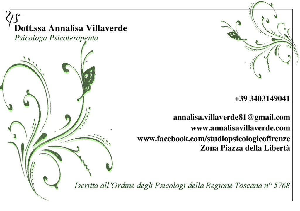 Psicoterapeuta Firenze Dott Ssa Annalisa Villaverde